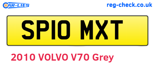 SP10MXT are the vehicle registration plates.
