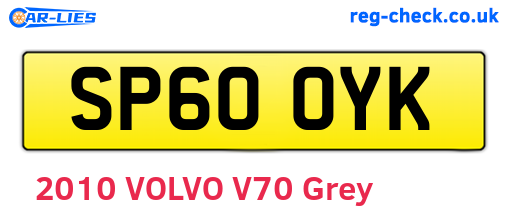 SP60OYK are the vehicle registration plates.