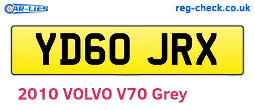 YD60JRX are the vehicle registration plates.