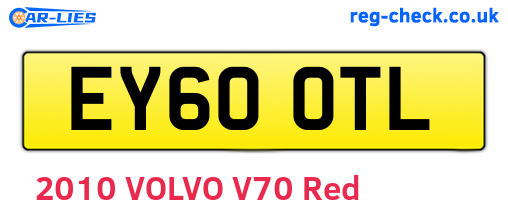 EY60OTL are the vehicle registration plates.
