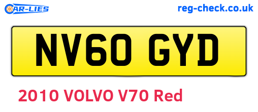 NV60GYD are the vehicle registration plates.