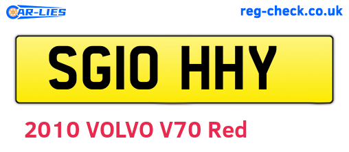 SG10HHY are the vehicle registration plates.