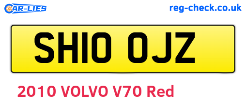 SH10OJZ are the vehicle registration plates.