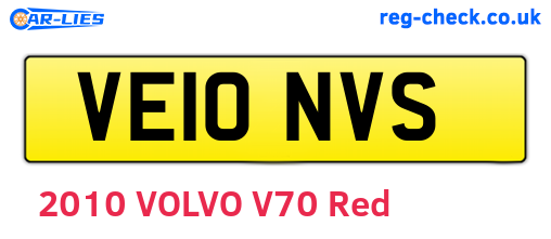 VE10NVS are the vehicle registration plates.