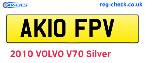 AK10FPV are the vehicle registration plates.