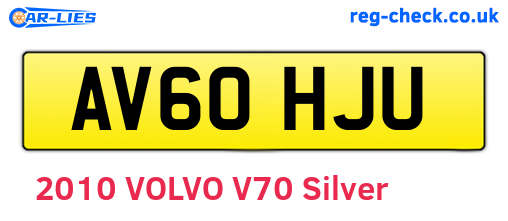 AV60HJU are the vehicle registration plates.