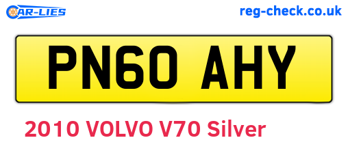 PN60AHY are the vehicle registration plates.