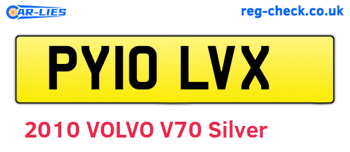 PY10LVX are the vehicle registration plates.