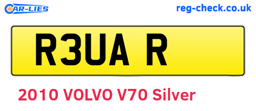 R3UAR are the vehicle registration plates.