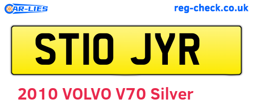 ST10JYR are the vehicle registration plates.