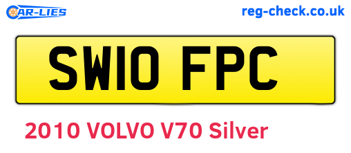 SW10FPC are the vehicle registration plates.