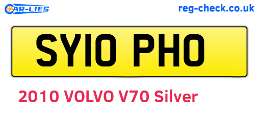SY10PHO are the vehicle registration plates.