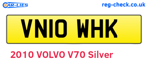 VN10WHK are the vehicle registration plates.