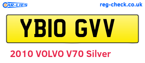 YB10GVV are the vehicle registration plates.