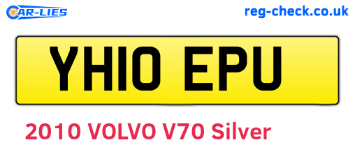 YH10EPU are the vehicle registration plates.