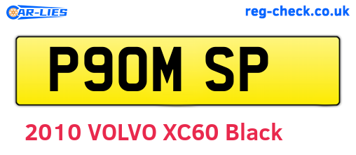 P90MSP are the vehicle registration plates.