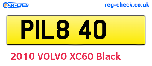 PIL840 are the vehicle registration plates.