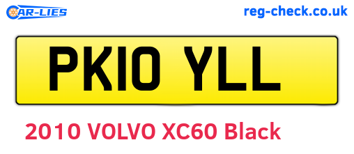 PK10YLL are the vehicle registration plates.