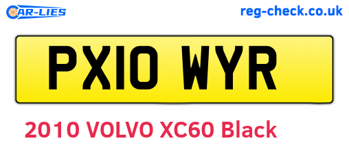 PX10WYR are the vehicle registration plates.