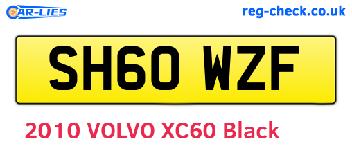 SH60WZF are the vehicle registration plates.