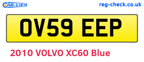 OV59EEP are the vehicle registration plates.