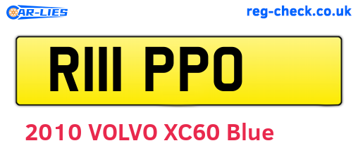 R111PPO are the vehicle registration plates.