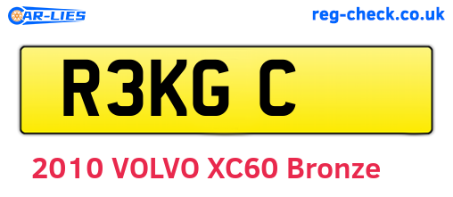 R3KGC are the vehicle registration plates.