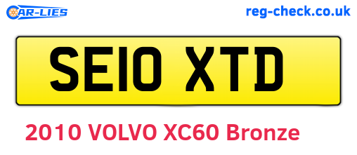 SE10XTD are the vehicle registration plates.