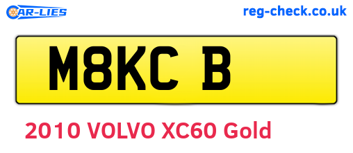 M8KCB are the vehicle registration plates.