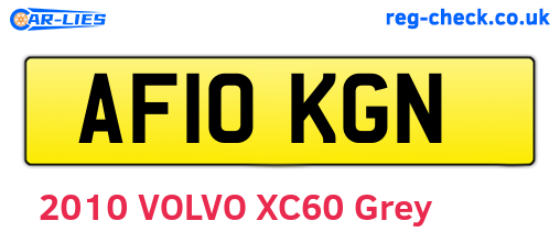 AF10KGN are the vehicle registration plates.