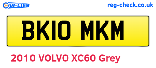 BK10MKM are the vehicle registration plates.