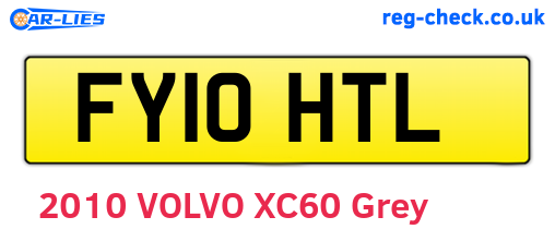 FY10HTL are the vehicle registration plates.