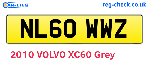NL60WWZ are the vehicle registration plates.
