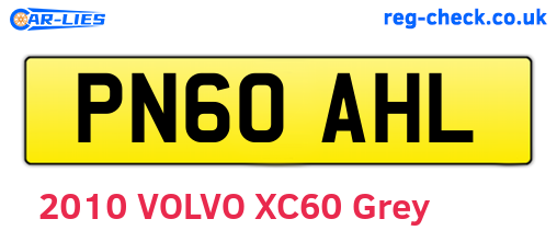 PN60AHL are the vehicle registration plates.