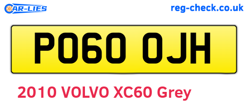 PO60OJH are the vehicle registration plates.