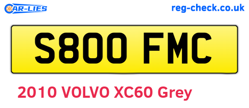 S800FMC are the vehicle registration plates.