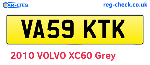 VA59KTK are the vehicle registration plates.