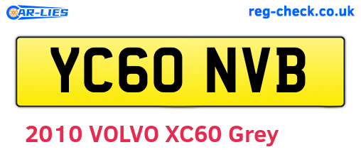 YC60NVB are the vehicle registration plates.