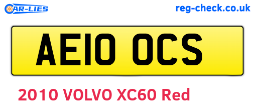 AE10OCS are the vehicle registration plates.