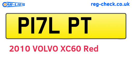 P17LPT are the vehicle registration plates.
