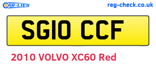 SG10CCF are the vehicle registration plates.