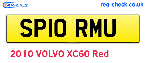 SP10RMU are the vehicle registration plates.