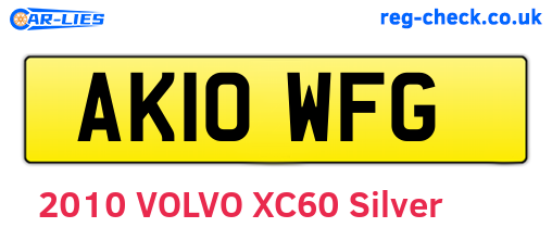 AK10WFG are the vehicle registration plates.