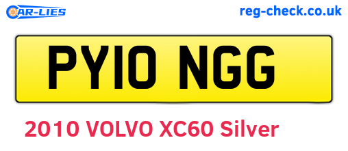 PY10NGG are the vehicle registration plates.