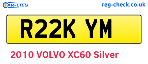 R22KYM are the vehicle registration plates.