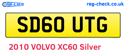 SD60UTG are the vehicle registration plates.