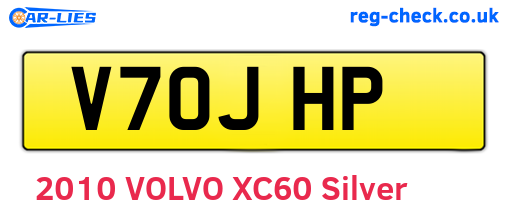 V70JHP are the vehicle registration plates.