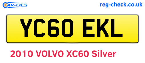 YC60EKL are the vehicle registration plates.