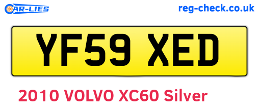 YF59XED are the vehicle registration plates.