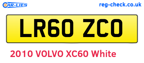 LR60ZCO are the vehicle registration plates.